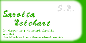 sarolta melchart business card